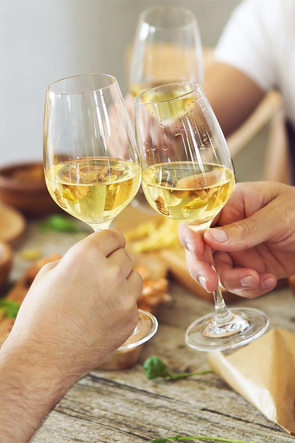 Pinot Grigio i et glass
