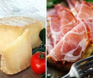Toppet med pecorino og capocollo