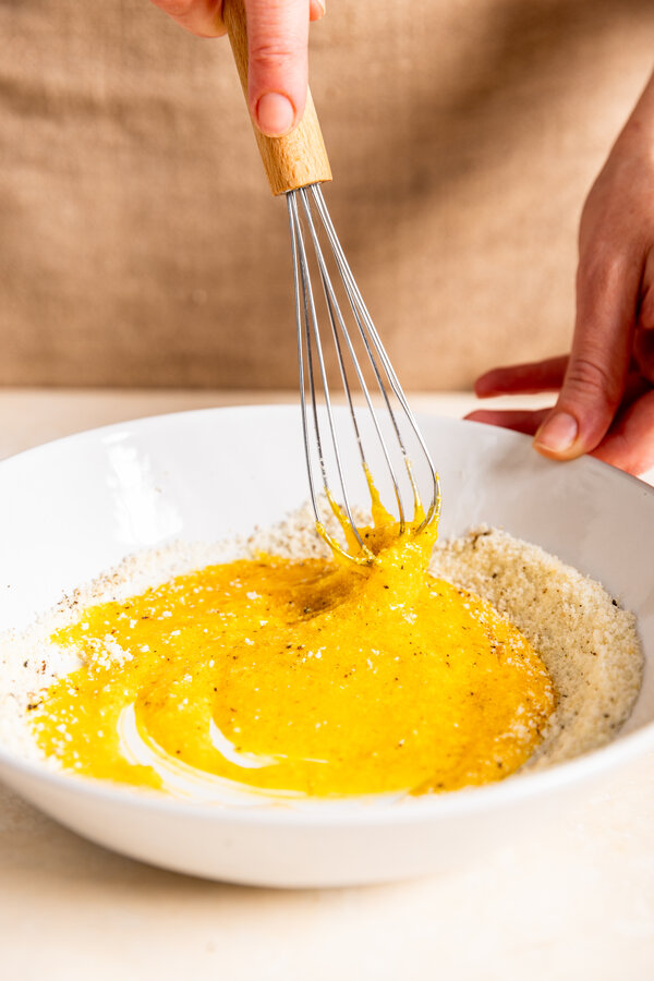 Bland ost, egg og pepper