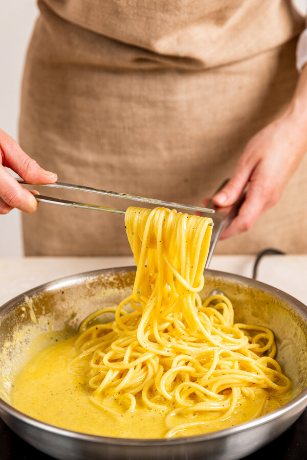 Vend pastaen i carbonarasaus