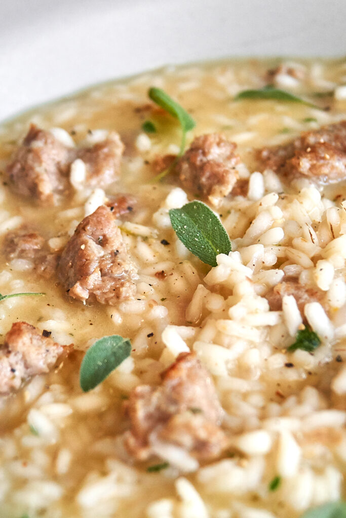 Risotto med salsiccia