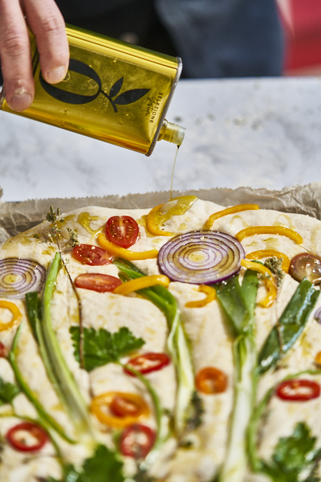 Olivenolje til hagefocaccia