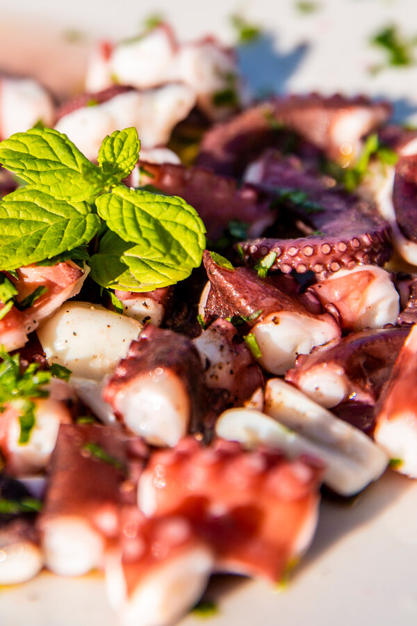Flott forrett fra Italia - blekksprut-salat